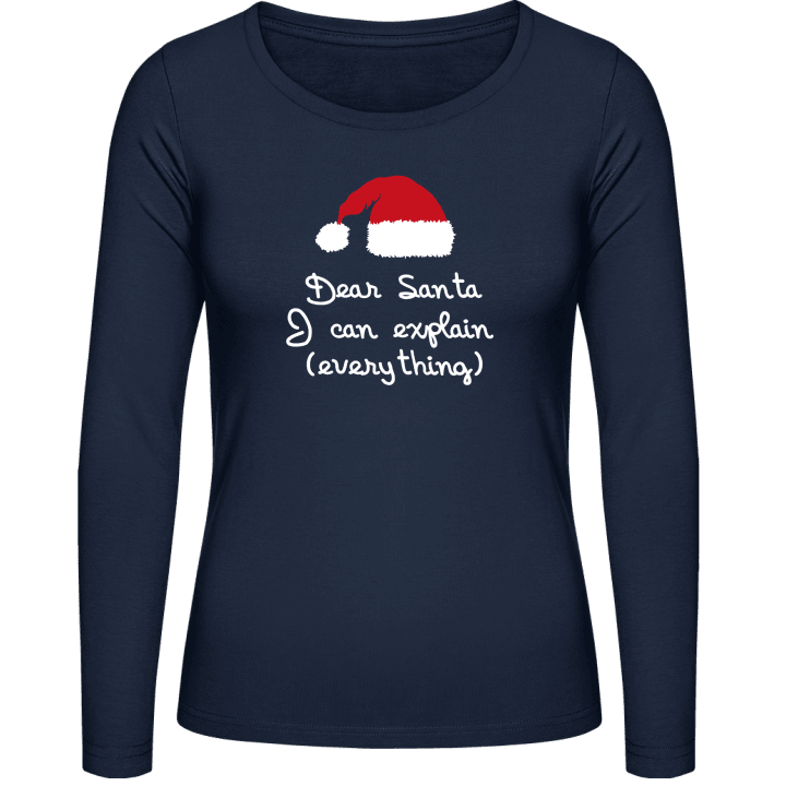 Dear Santa I Can Explain Everything Vrouwen Lange Mouw Shirt 0 image
