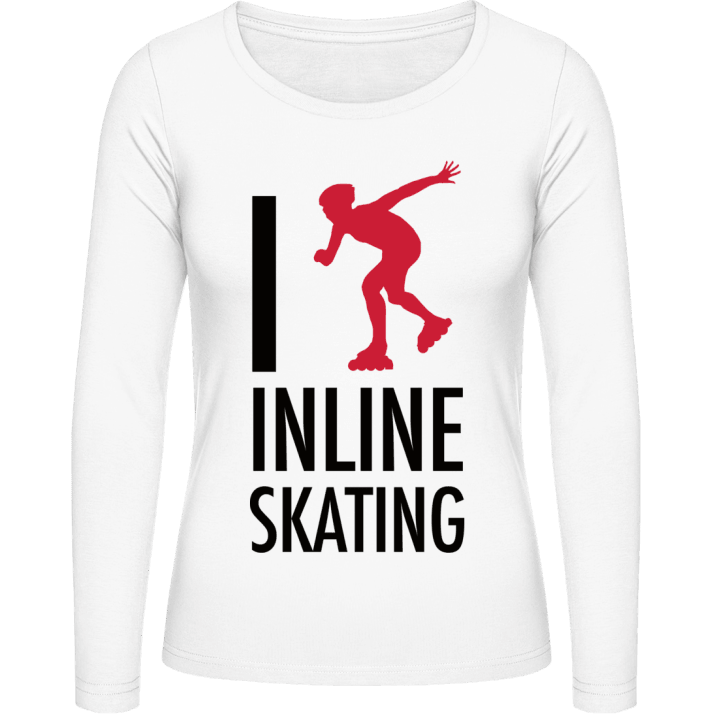 I Love Inline Skating Langermet skjorte for kvinner contain pic