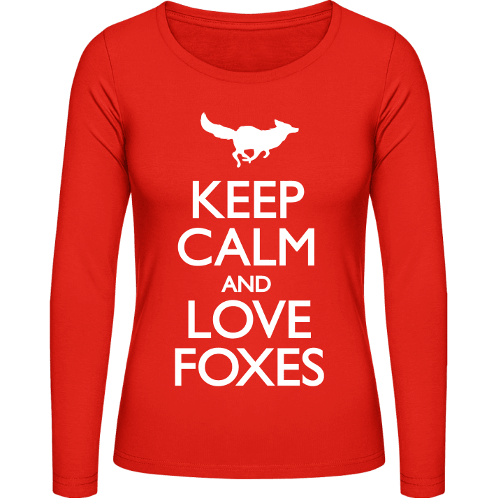 Keep Calm And Love Foxes Vrouwen Lange Mouw Shirt 0 image