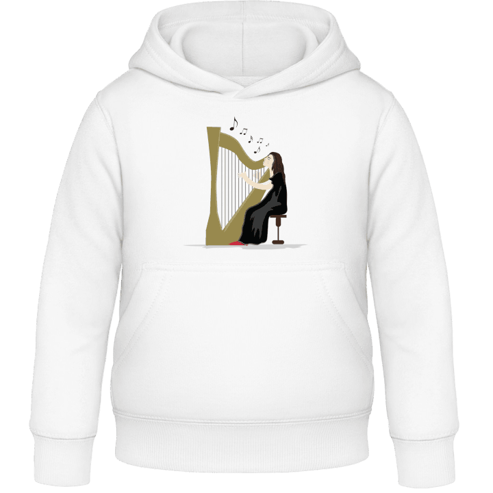 Harp Playing Woman Kids Hoodie contain pic