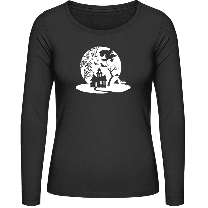 Halloween Moon T-shirt à manches longues pour femmes 0 image