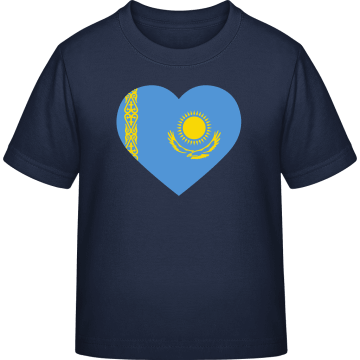 Kazakhstan Heart Flag Maglietta per bambini contain pic
