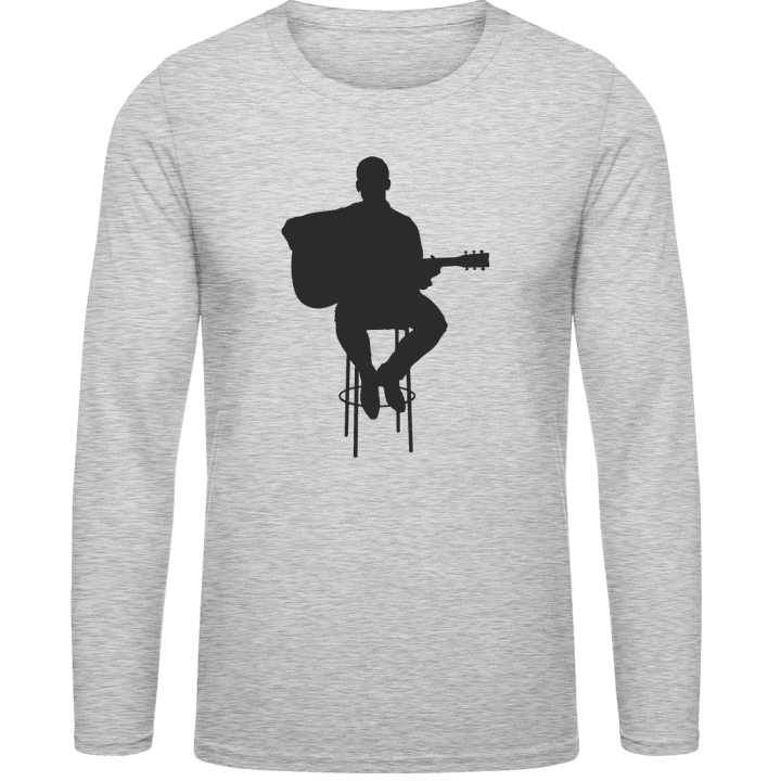 Sitting Guitarist Long Sleeve Shirt contain pic