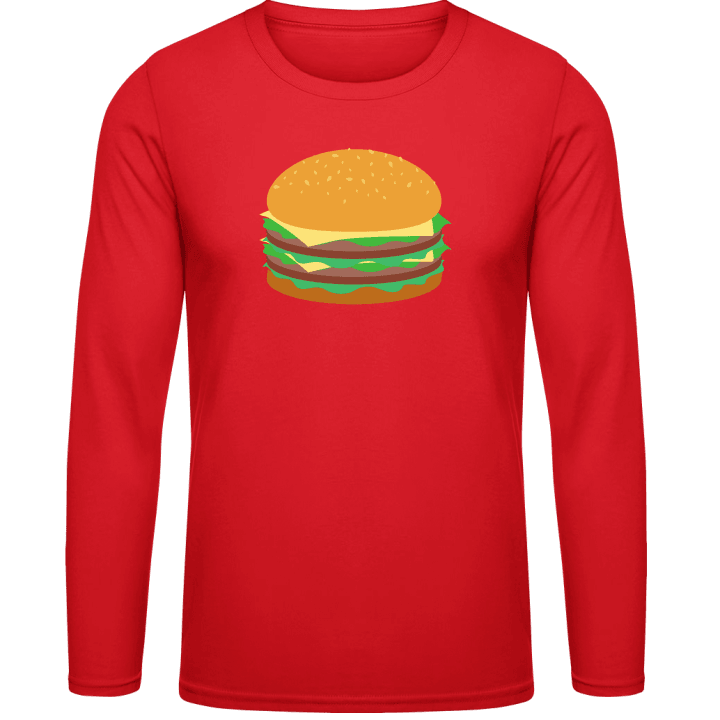 Hamburger Illustration Long Sleeve Shirt contain pic