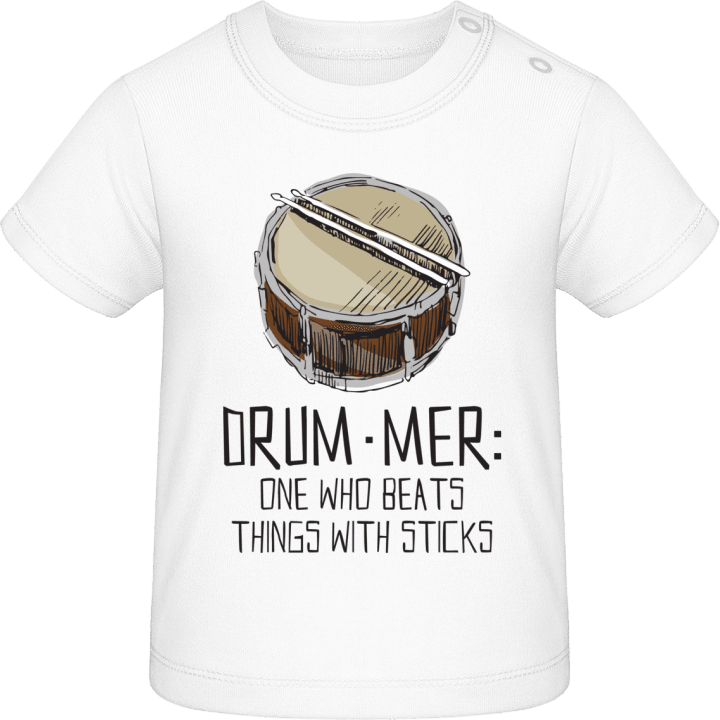 Drummer Beats Things With Sticks T-shirt för bebisar contain pic