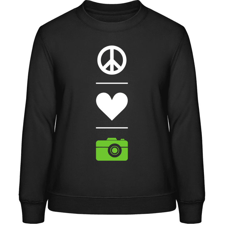 Peace Love Photography Sweatshirt för kvinnor contain pic