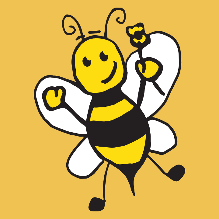 Happy Bee With Flower Frauen T-Shirt 0 image