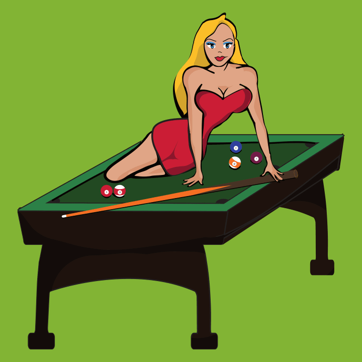 Hot Babe On Billiard Table Stofftasche 0 image