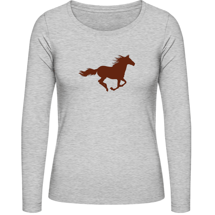 Horse Running Kvinnor långärmad skjorta 0 image