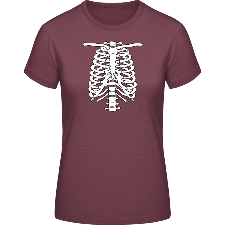 Skeleton Chest T-skjorte for kvinner contain pic