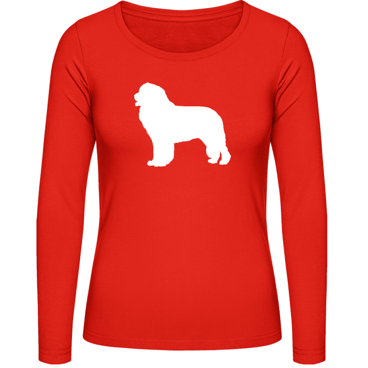Newfoundland Dog Silhouette Frauen Langarmshirt 0 image