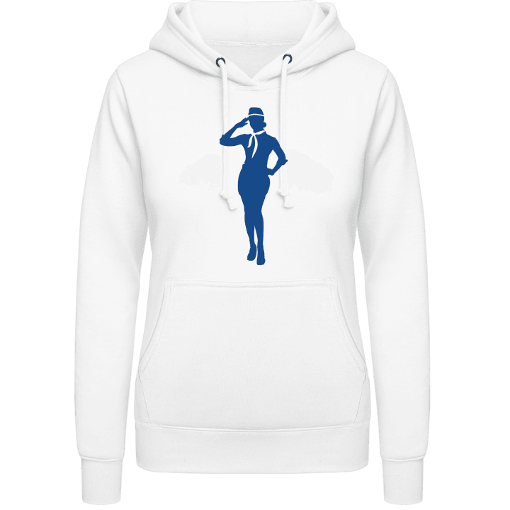 Stewardess Silhouette Vrouwen Hoodie contain pic