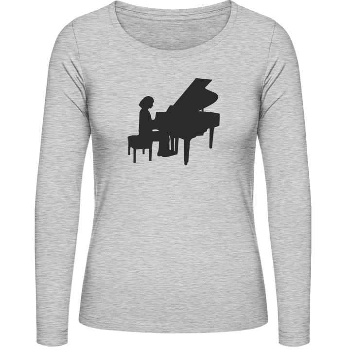 Female Pianist Camisa de manga larga para mujer contain pic