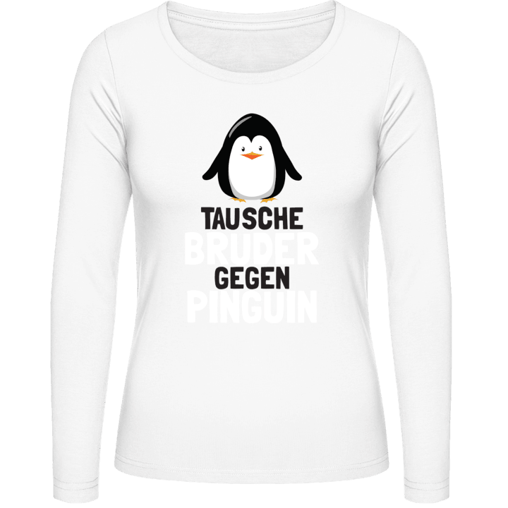 Tausche Bruder gegen Pinguin Camisa de manga larga para mujer 0 image