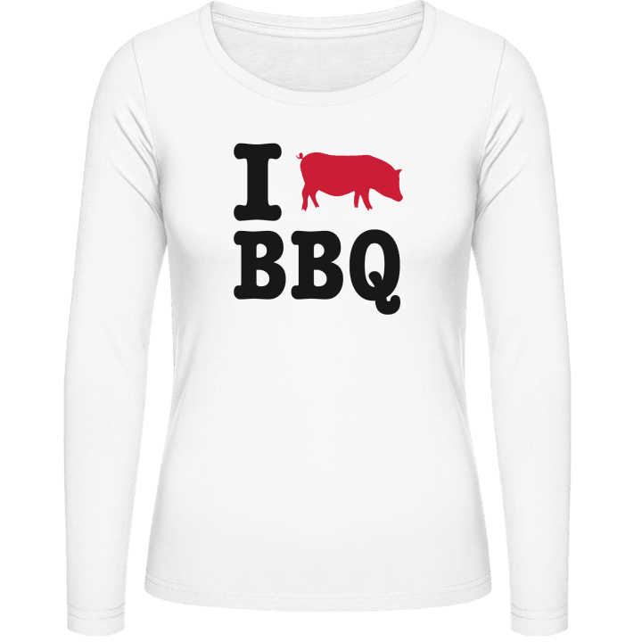 I Love BBQ Langermet skjorte for kvinner contain pic