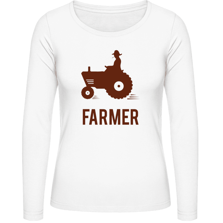 Farmer in Action Vrouwen Lange Mouw Shirt contain pic
