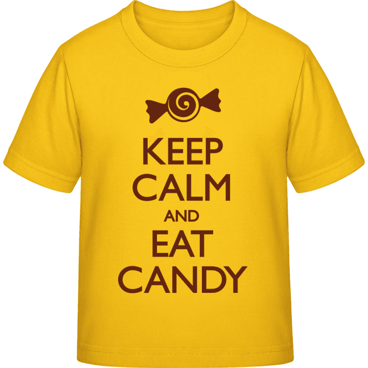 Keep Calm and Eat Candy T-skjorte for barn contain pic