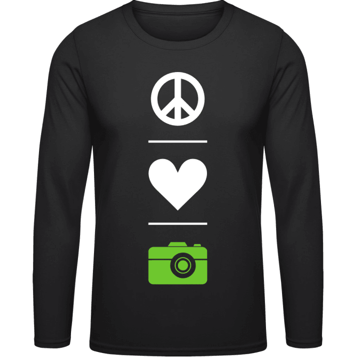 Peace Love Photography Langarmshirt contain pic