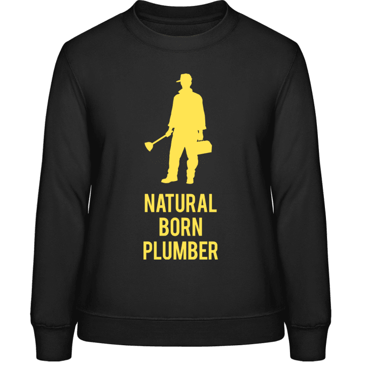 Natural Born Plumber Sweatshirt för kvinnor contain pic