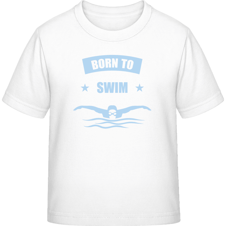 Born To Swim T-skjorte for barn contain pic