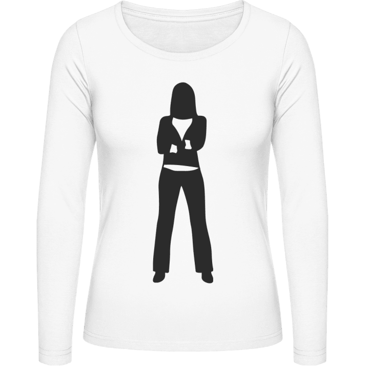 Civil Servant Woman Icon Vrouwen Lange Mouw Shirt contain pic