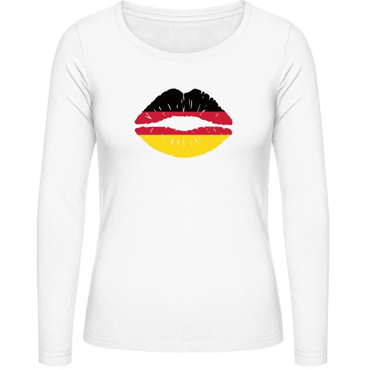 German Kiss Flag T-shirt à manches longues pour femmes contain pic