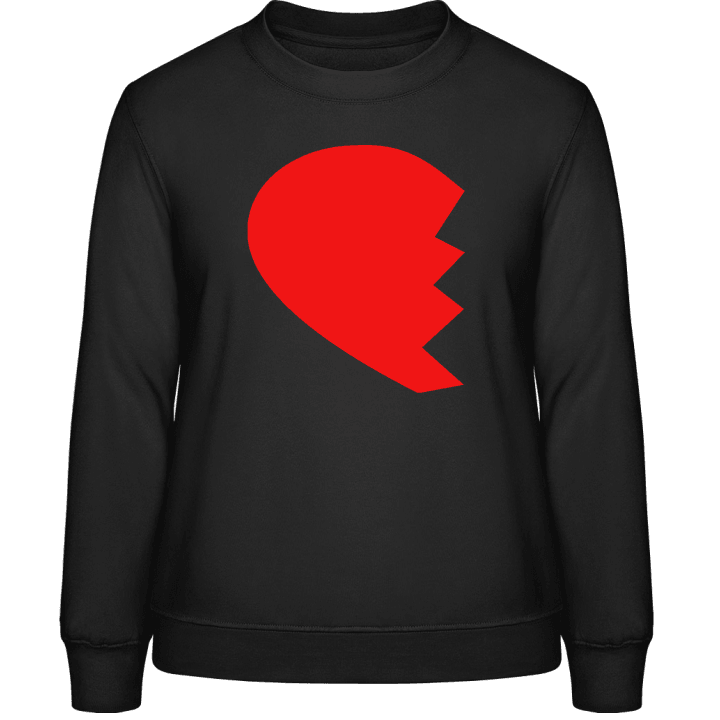 Broken Heart Left Half Sweatshirt för kvinnor contain pic