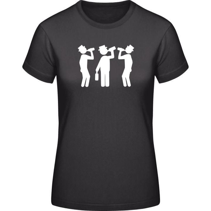 Drinking Group Silhouette T-skjorte for kvinner contain pic
