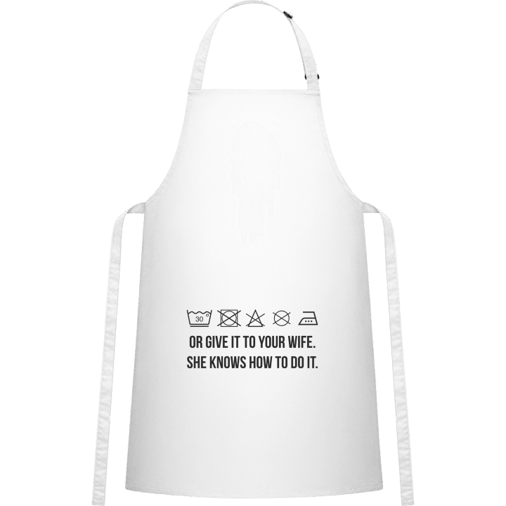 Washing Instructions Wife Delantal de cocina contain pic