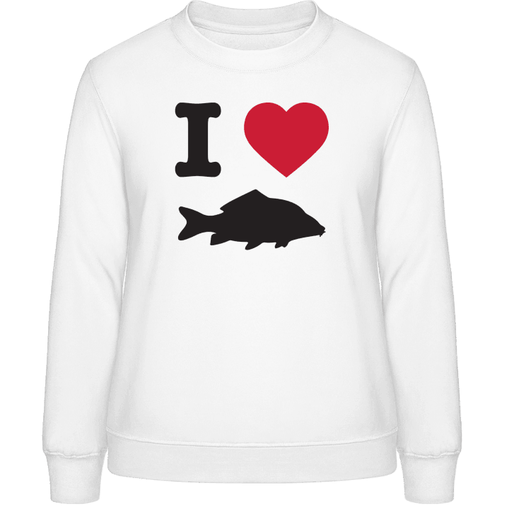 I Love Carp Fishing Sweatshirt för kvinnor 0 image