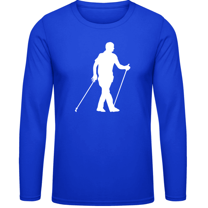 Nordic Walking Silhouette Long Sleeve Shirt contain pic