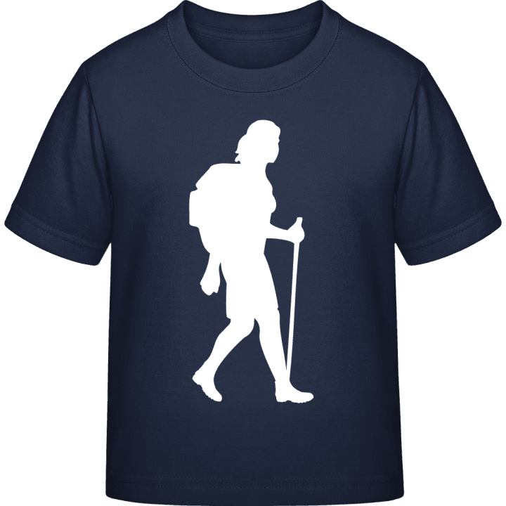 Hiking Woman T-shirt för barn contain pic