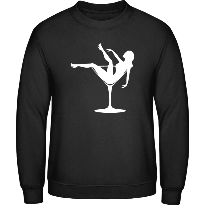 Woman In Cocktail Glas Sweatshirt contain pic