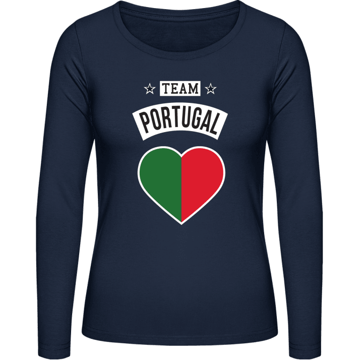 Team Portugal Heart Vrouwen Lange Mouw Shirt contain pic