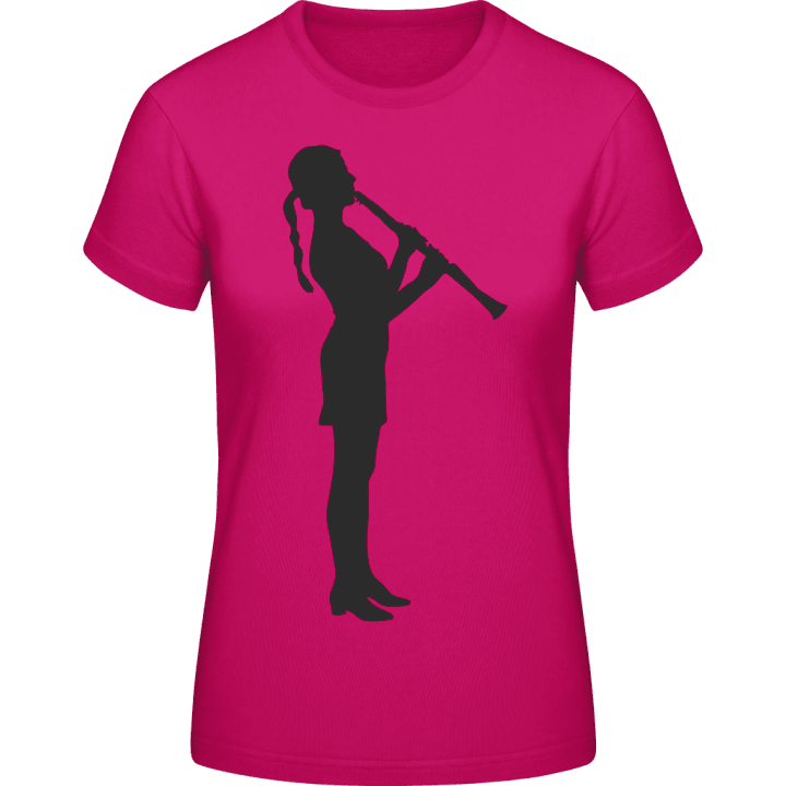 Clarinetist Silhouette Female Vrouwen T-shirt 0 image