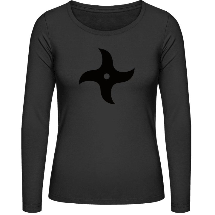 Ninja Star Weapon Langermet skjorte for kvinner contain pic