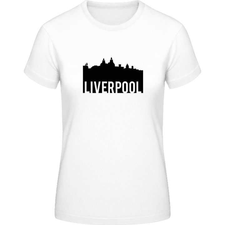 Liverpool City Skyline T-skjorte for kvinner contain pic