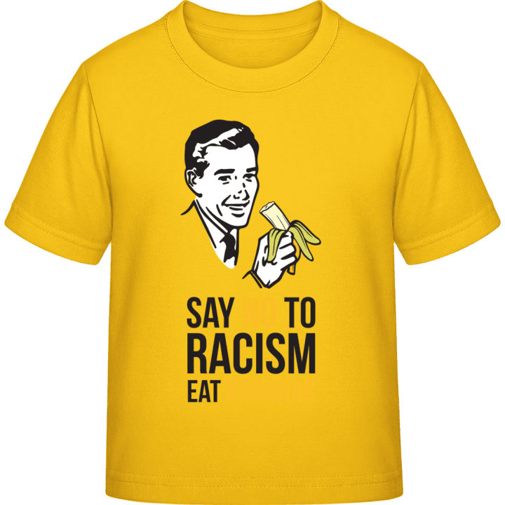 Say no to Racism Eat Bananas T-skjorte for barn contain pic