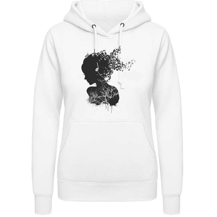 Music Silhouette Vrouwen Hoodie contain pic
