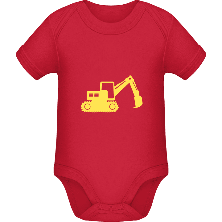 Excavator silhouette Baby Romper contain pic