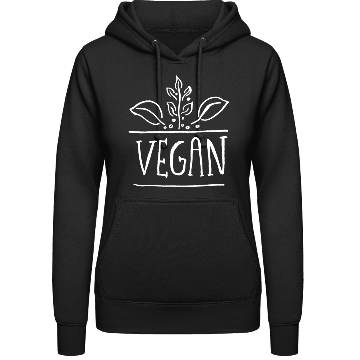 Vegan Illustration Felpa con cappuccio da donna contain pic