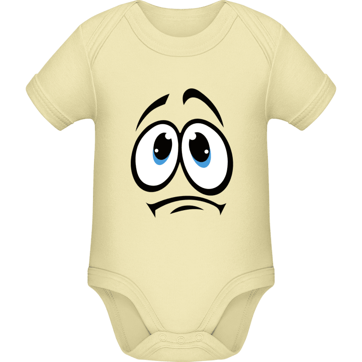 Smiley Face Sad Baby romper kostym contain pic