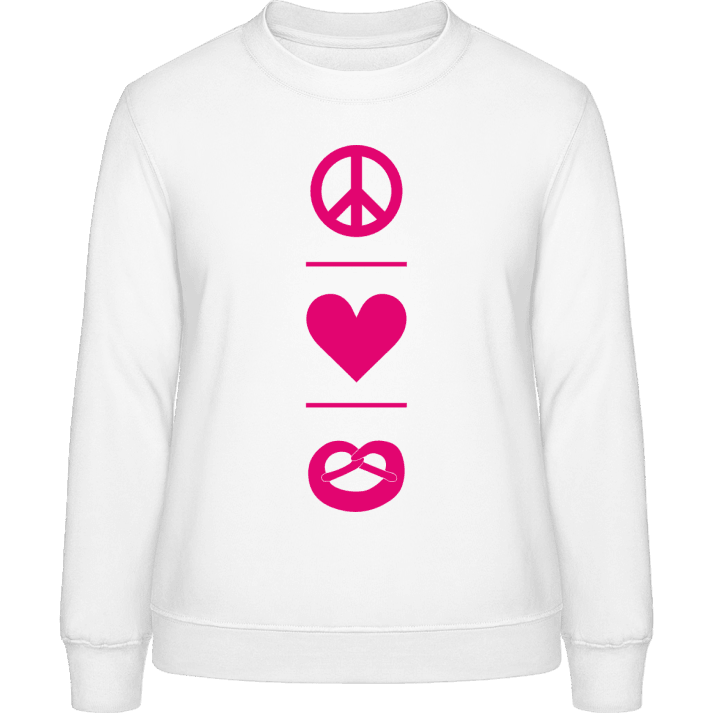 Peace Love Brezel Sweat-shirt pour femme 0 image