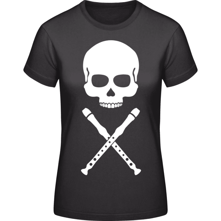 Skull And Recorders T-skjorte for kvinner contain pic
