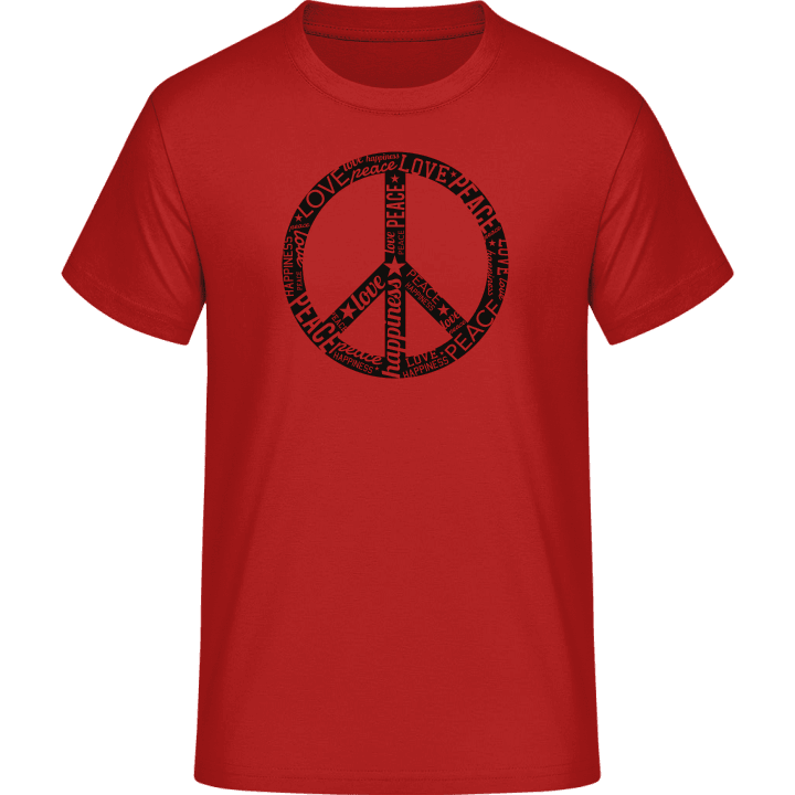 Peace Sign Typo T-Shirt contain pic