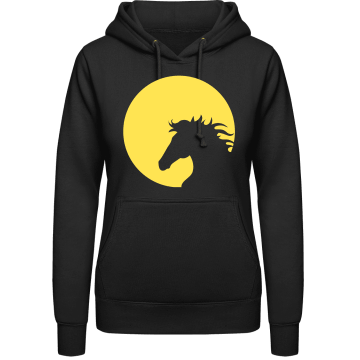 Horse In Moonlight Felpa con cappuccio da donna 0 image