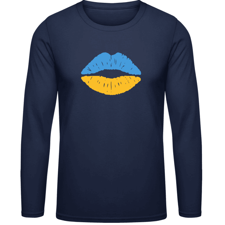Ukraine Kiss Flag Camicia a maniche lunghe contain pic