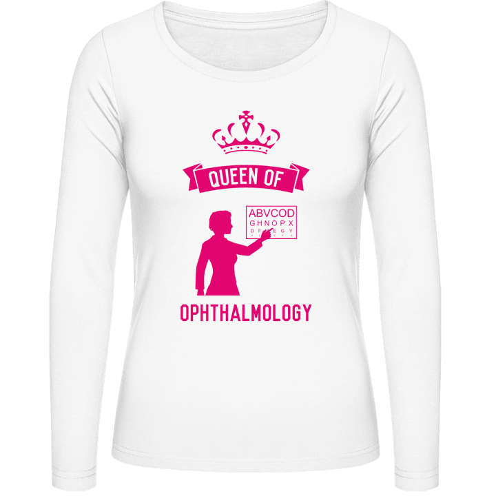 Queen Of Ophthalmology Langermet skjorte for kvinner contain pic