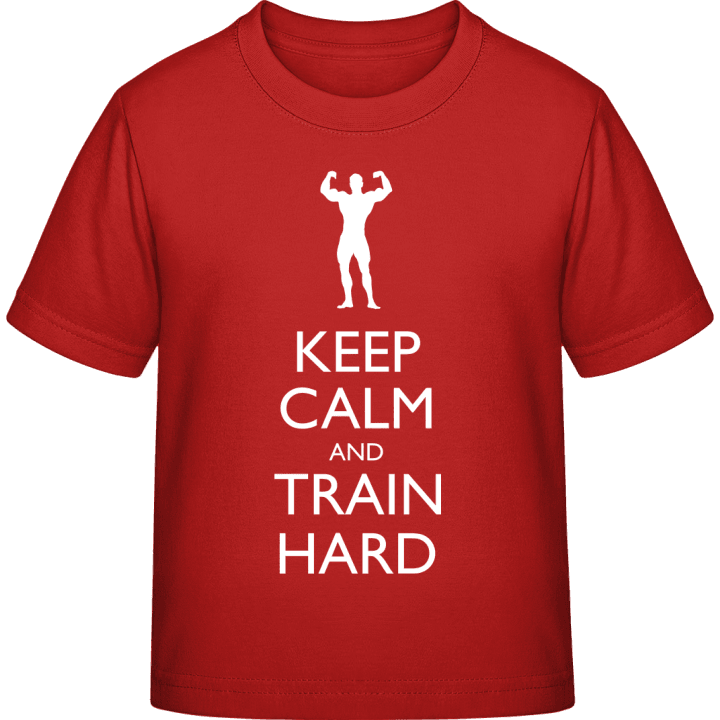 Keep Calm and Train Hard T-skjorte for barn contain pic