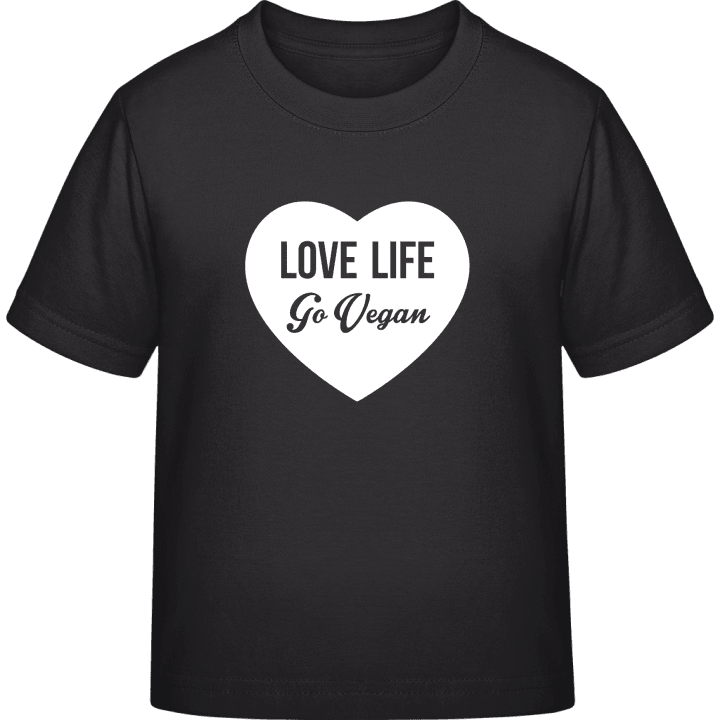 Love Life Go Vegan T-skjorte for barn contain pic